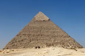 La Pyramide de Képhren, fils de Khéops, construite vers 2570 av. J.-C, Gizeh.